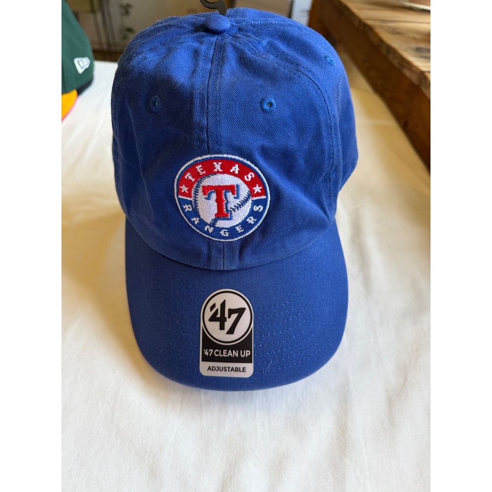 47 Brand Texas Rangers MLB Clean Up Hat Royal Blue Truly Hard‎ Seltzer Strapback